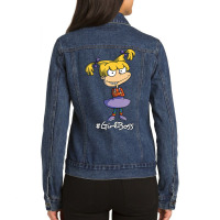 Mademark X Rugrats Angelica Pickles Girl Boss Rugrats Ladies Denim Jacket | Artistshot