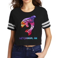 Ketchikan Alaska Se Native American Indian Orca Killer Whale Scorecard Crop Tee | Artistshot