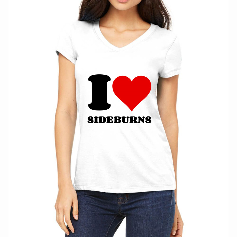 I Love Sideburns Women's V-Neck T-Shirt by Perfect Designers | Artistshot