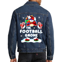 Football Football Gnome Red Plaid Gnomies Matching Family Christmas 97 Men Denim Jacket | Artistshot