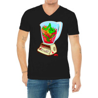 Frog In A Blender V-neck Tee | Artistshot