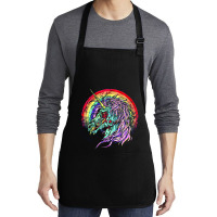 Zombie Unicorn, High Quality Microfiber, Zombie Unicorn Art, Zombie Un Medium-length Apron | Artistshot