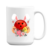 Bowling Easter Bunny Egg 2020 Rabbit Flowers Pascha Bowler 15 Oz Coffee Mug | Artistshot