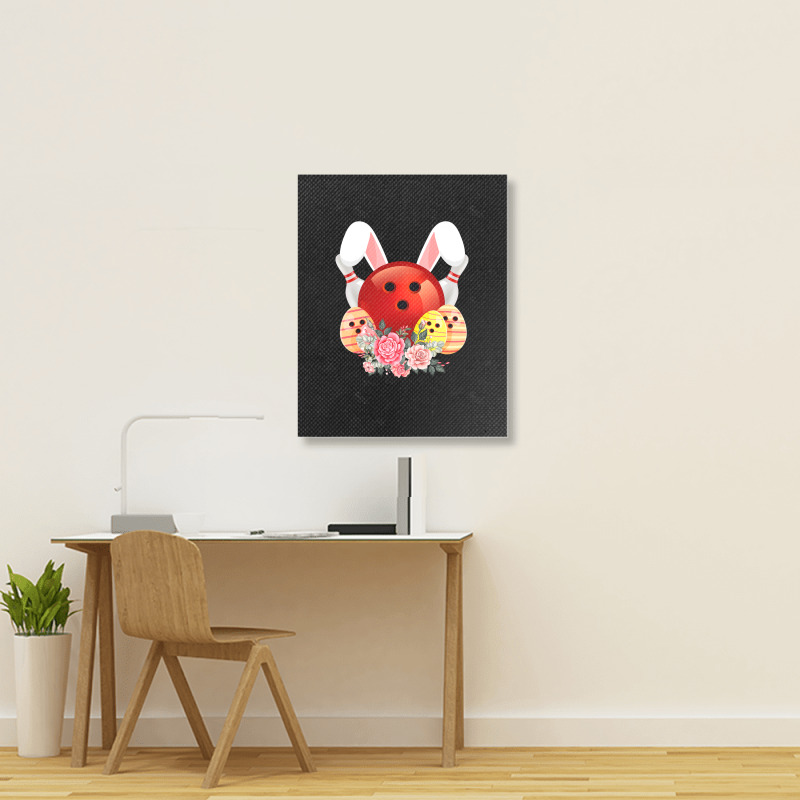 Bowling Easter Bunny Egg 2020 Rabbit Flowers Pascha Bowler Portrait Canvas Print by Haley1989 | Artistshot