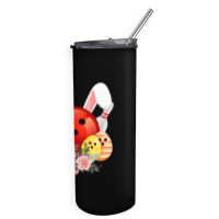 Bowling Easter Bunny Egg 2020 Rabbit Flowers Pascha Bowler Skinny Tumbler | Artistshot