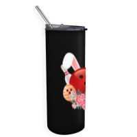 Bowling Easter Bunny Egg 2020 Rabbit Flowers Pascha Bowler Skinny Tumbler | Artistshot