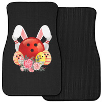 Bowling Easter Bunny Egg 2020 Rabbit Flowers Pascha Bowler Front Car Mat | Artistshot