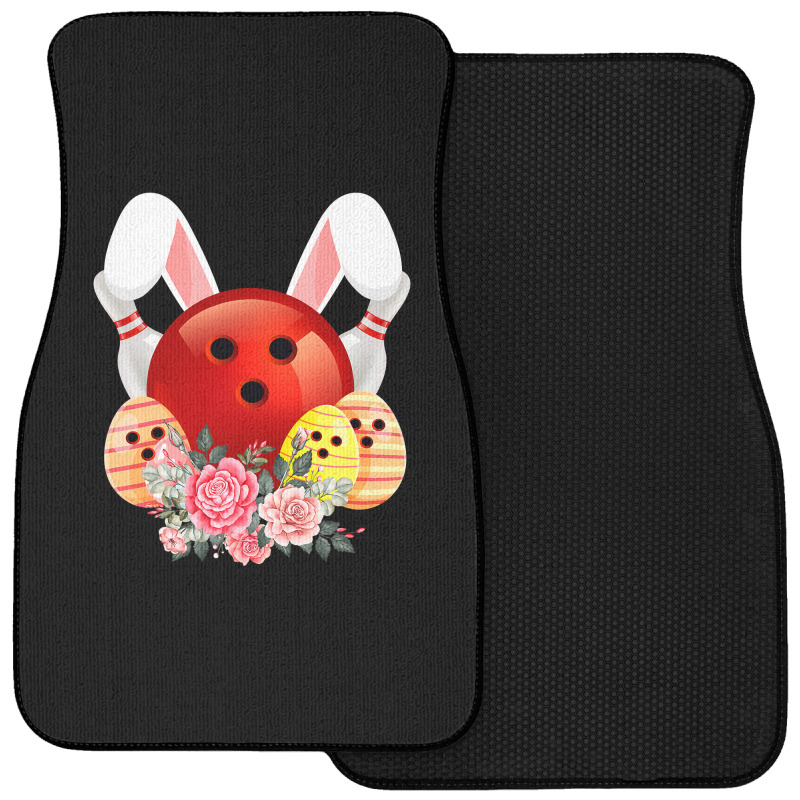 Bowling Easter Bunny Egg 2020 Rabbit Flowers Pascha Bowler Front Car Mat by Haley1989 | Artistshot