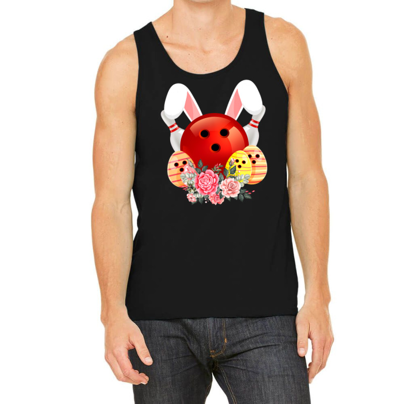 Bowling Easter Bunny Egg 2020 Rabbit Flowers Pascha Bowler Tank Top by Haley1989 | Artistshot