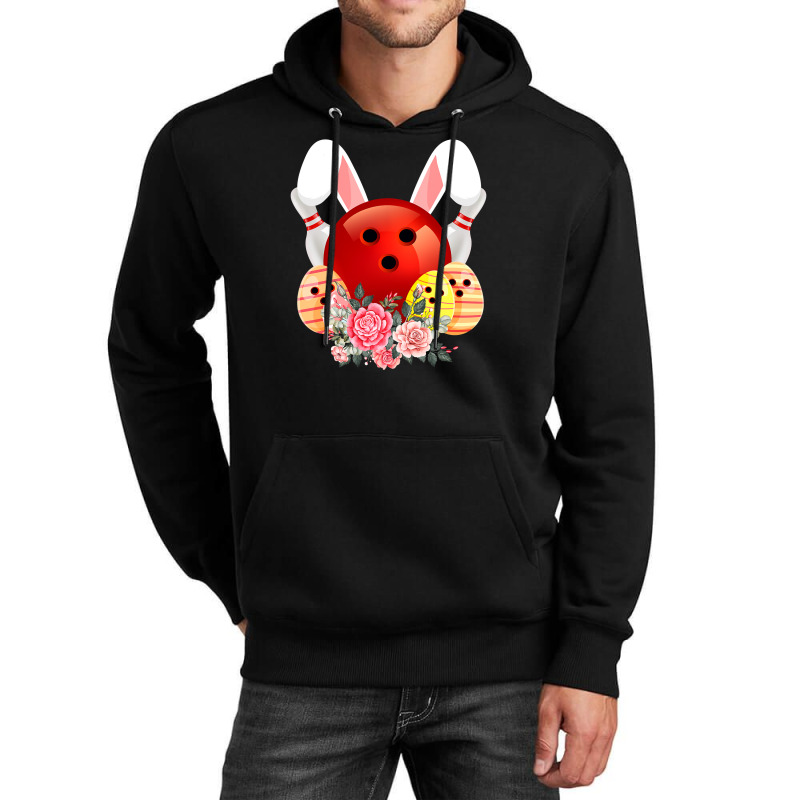 Bowling Easter Bunny Egg 2020 Rabbit Flowers Pascha Bowler Unisex Hoodie by Haley1989 | Artistshot