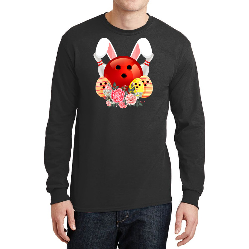 Bowling Easter Bunny Egg 2020 Rabbit Flowers Pascha Bowler Long Sleeve Shirts by Haley1989 | Artistshot