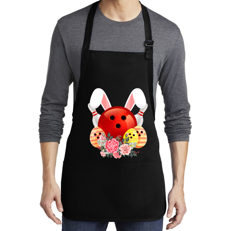 Bowling Easter Bunny Egg 2020 Rabbit Flowers Pascha Bowler Medium-Length Apron by Haley1989 | Artistshot