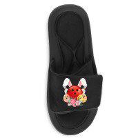 Bowling Easter Bunny Egg 2020 Rabbit Flowers Pascha Bowler Slide Sandal | Artistshot