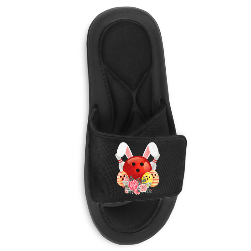 Bowling Easter Bunny Egg 2020 Rabbit Flowers Pascha Bowler Slide Sandal by Haley1989 | Artistshot