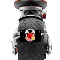 Bowling Easter Bunny Egg 2020 Rabbit Flowers Pascha Bowler Motorcycle License Plate | Artistshot