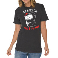 Me And My Cat Now And Forever -  Cute Kitty Skull Gift Vintage T-shirt | Artistshot