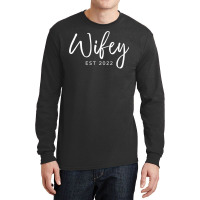 Just Married Couples Outfits   Wife Est 2022 For Couples Sweatshirt Long Sleeve Shirts | Artistshot