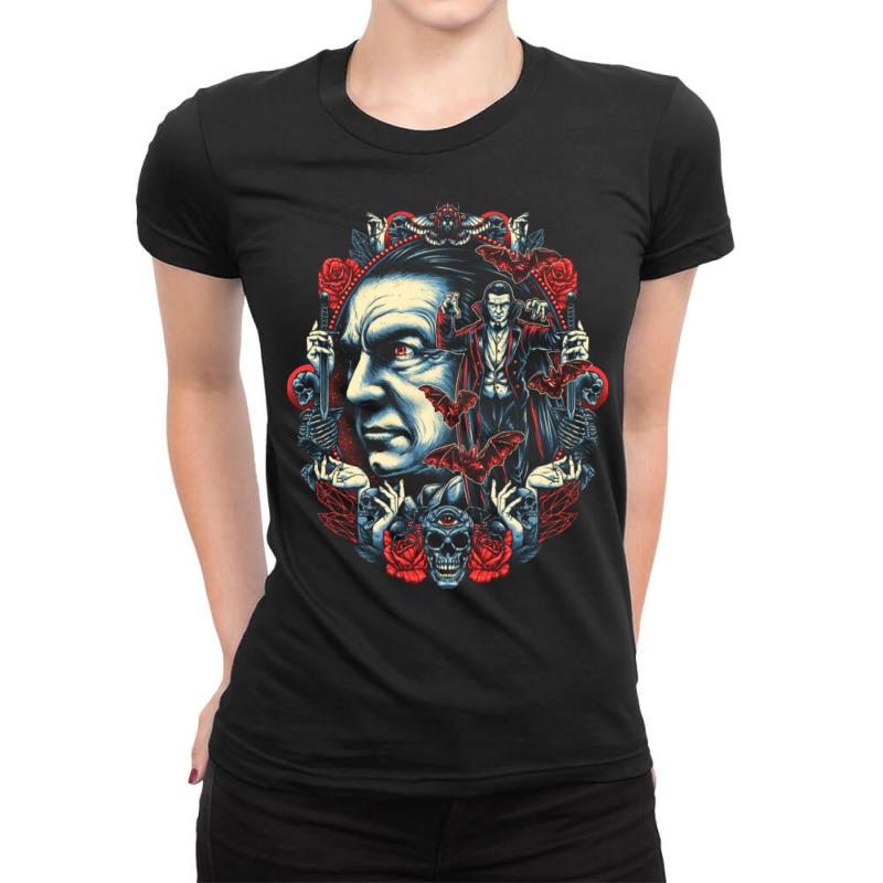 Mind Control Of The Vampire Ladies Fitted T-Shirt by cm-arts | Artistshot