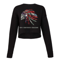 Ho Chunk Native American Indian Flag Money Headress Cropped Sweater | Artistshot