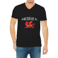 Red Football Dragon Design V-neck Tee | Artistshot