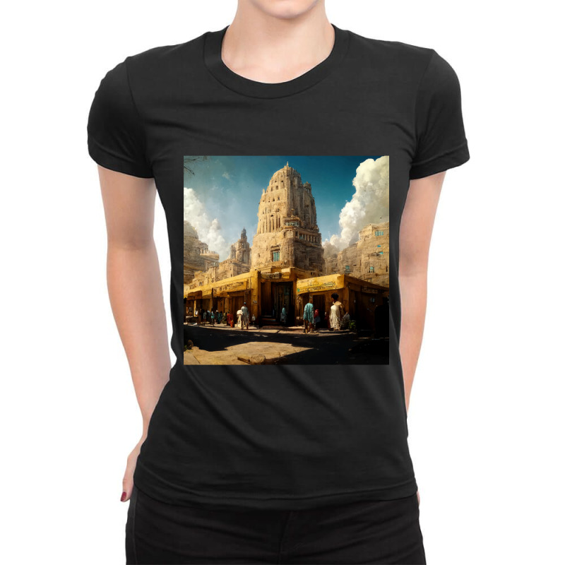 The Time Of The Pharaohs Ladies Fitted T-Shirt by cm-arts | Artistshot