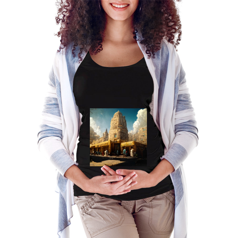 The Time Of The Pharaohs Maternity Scoop Neck T-shirt by cm-arts | Artistshot