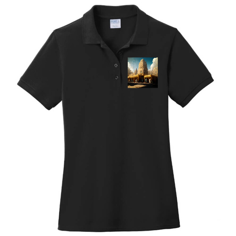 The Time Of The Pharaohs Ladies Polo Shirt by cm-arts | Artistshot