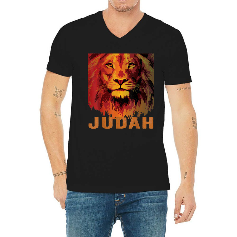 Lion Of Judah Tribe Hebrew Israelite Messianic V-neck Tee | Artistshot