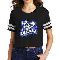 Live And Learn Blue Scorecard Crop Tee | Artistshot