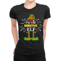 I'm The Sensitive Elf Family Matching Group Xmas Costume Tank Top Ladies Fitted T-shirt | Artistshot