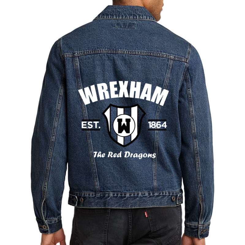 Wrexham Established Football Men Denim Jacket | Artistshot