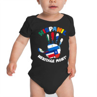 Womens Latin America Latino Pride Hand Hispanic Heritage Month Vneck Baby Bodysuit | Artistshot