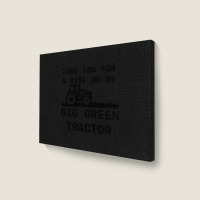 Big Green Tractor Landscape Canvas Print | Artistshot