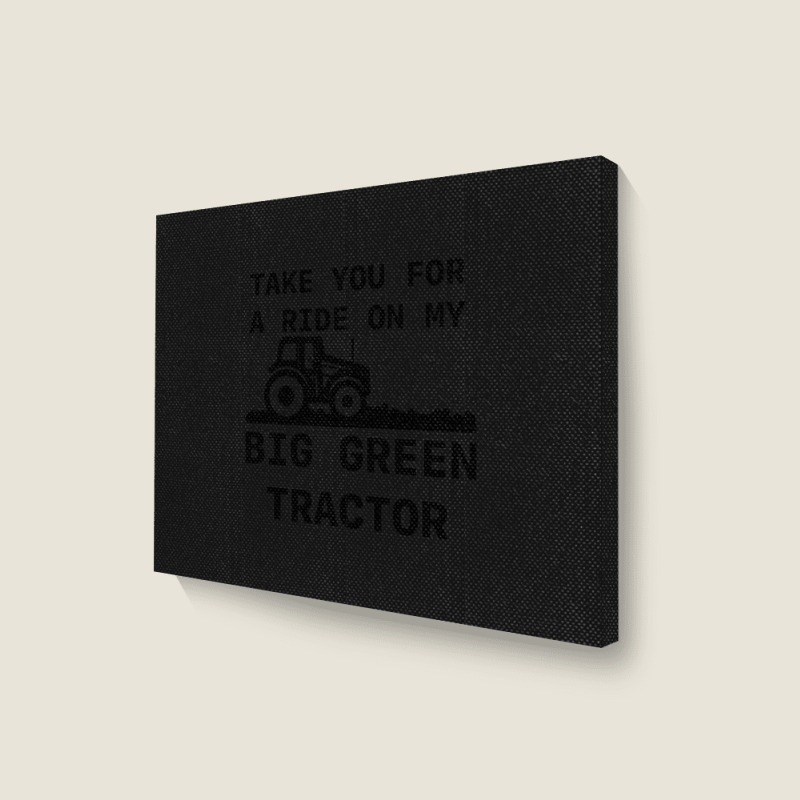 Big Green Tractor Landscape Canvas Print | Artistshot