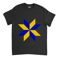 Blue And Gold Quilt Star Classic T-shirt | Artistshot