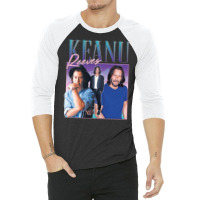 Kenau Reeves Homage, Kenau Reeves Homage Art, Kenau Reeves Homage Pain 3/4 Sleeve Shirt | Artistshot