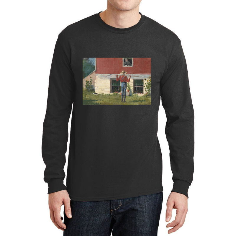 In The Garden (rustic Courtship) By Winslow Homer Long Sleeve Shirts by atereabag | Artistshot