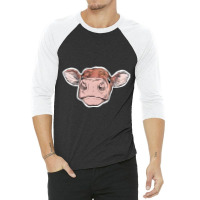 Cow Head 3/4 Sleeve Shirt | Artistshot