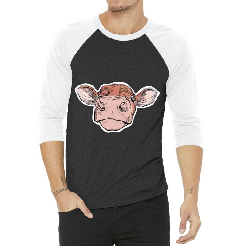 Cow Head 3/4 Sleeve Shirt | Artistshot