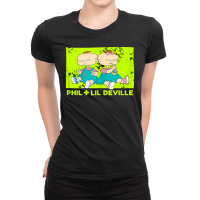 Mademark X Rugrats Phil Lil Deville Art Splatter Ladies Fitted T-shirt | Artistshot