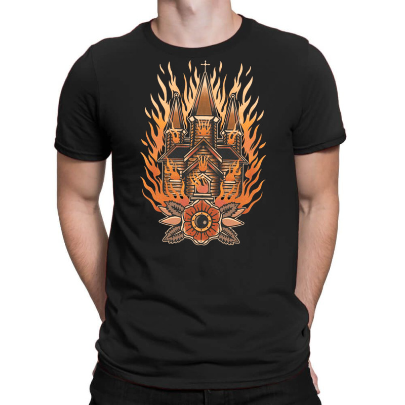 Burning Church, Burning Church Art, Burning Church Vintage, Burning Ch T-shirt | Artistshot