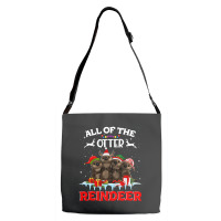 All Of The Otter Reindeer Funny Other Christmas, All Of The Otter Rein Adjustable Strap Totes | Artistshot