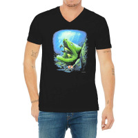 Amphibious Outfitters Frog, Amphibious Outfitters, Frog, Scuba Diving, V-neck Tee | Artistshot