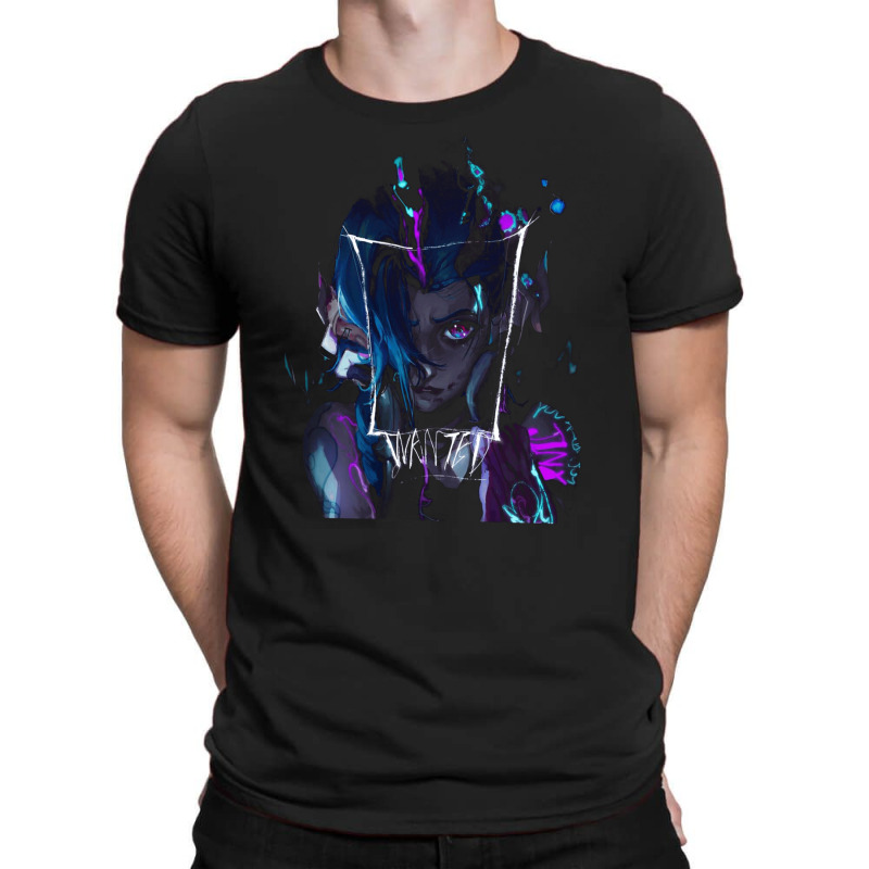 Arcane Wanted Jinx, Arcane Wanted Jinx Art, Arcane Wanted Jinx Vintage T-shirt | Artistshot