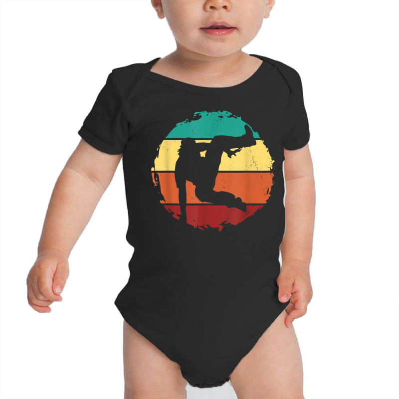 Retro Parkour Free Running Training Traceur Freerunner T Shirt Baby Bodysuit by cm-arts | Artistshot