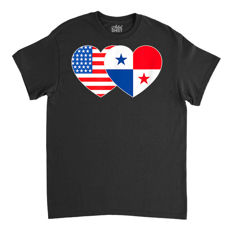 Panama&usa Flag Twin Heart For Panamian Americans Panamanian T Shirt Classic T-shirt by leiseyxlmorit | Artistshot