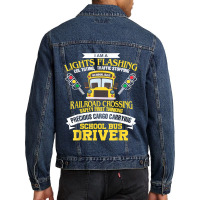 Im A School Bus Driver School Bus Driver Men Women Kids Gift Men Denim Jacket | Artistshot