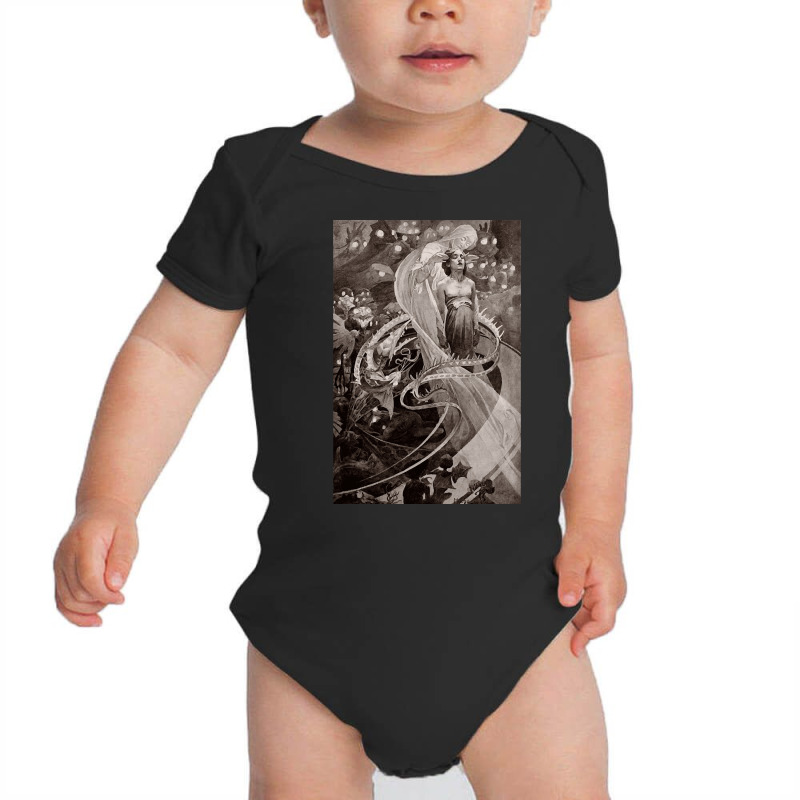 Alphonse Mucha - La Pater 1 - Art Nouveau, Alphonse Mucha - La Pater 1 Baby Bodysuit by SHOPTRREU5 | Artistshot