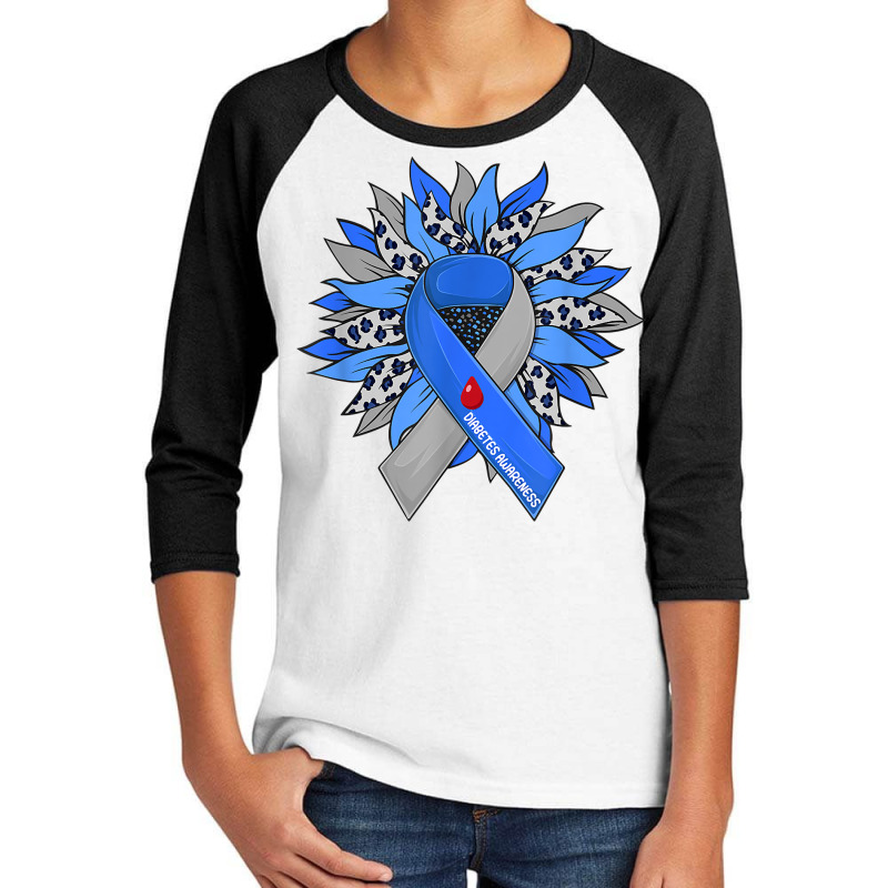 Diabetes Sunflower Type T1d T2d Diabetic Diabetes Awareness T Shirt Youth 3/4 Sleeve by cm-arts | Artistshot