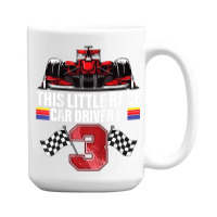 Kids 3 Year Old Race Car Birthday Formula 3rd Racing Party Gift 15 Oz Coffee Mug | Artistshot